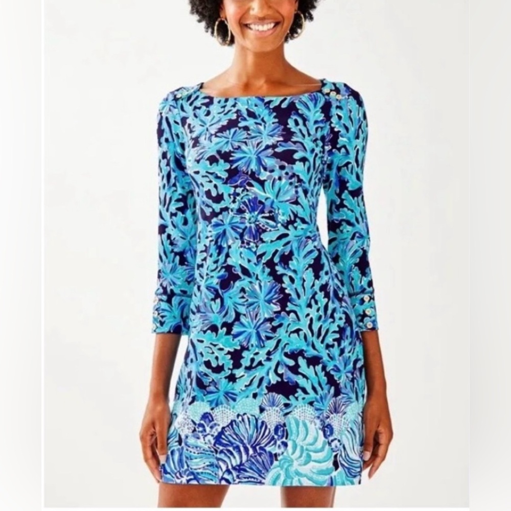 Lilly Pulitzer Sophie Dress In Too Deep Bright Blue-M